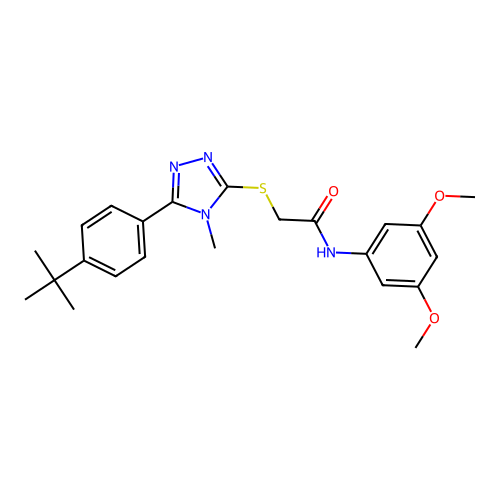 2-{[5-(4-tert-butylphenyl)-4-methyl-4H-1,2,4-triazol-3-yl]sulfanyl}-N-(3,5-dimethoxyphenyl)acetamide structure