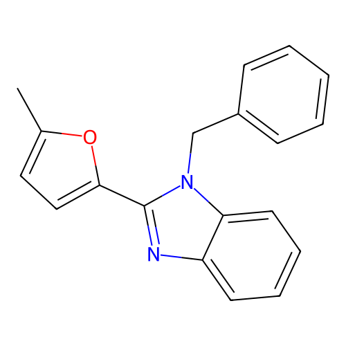 1-benzyl-2-(5-methylfuran-2-yl)-1H-benzimidazole structure