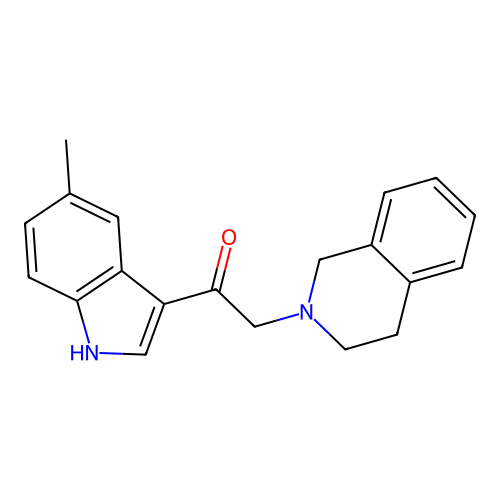 2-(3,4-dihydroisoquinolin-2(1H)-yl)-1-(5-methyl-1H-indol-3-yl)ethanone structure