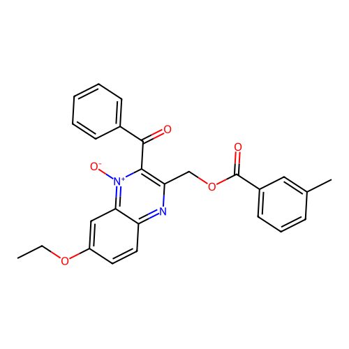 (3-Benzoyl-6-ethoxy-4-oxidoquinoxalin-4-ium-2-yl)methyl 3-methylbenzoate structure