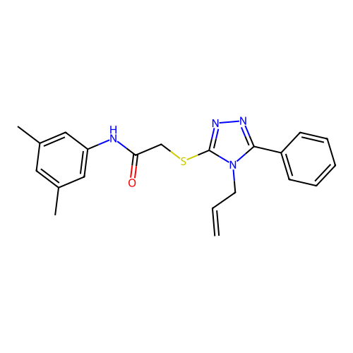 2-((4-allyl-5-phenyl-4H-1,2,4-triazol-3-yl)thio)-N-(3,5-dimethylphenyl)acetamide structure