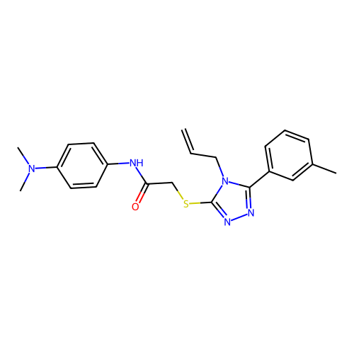 2-((4-allyl-5-(m-tolyl)-4H-1,2,4-triazol-3-yl)thio)-N-(4-(dimethylamino)phenyl)acetamide structure