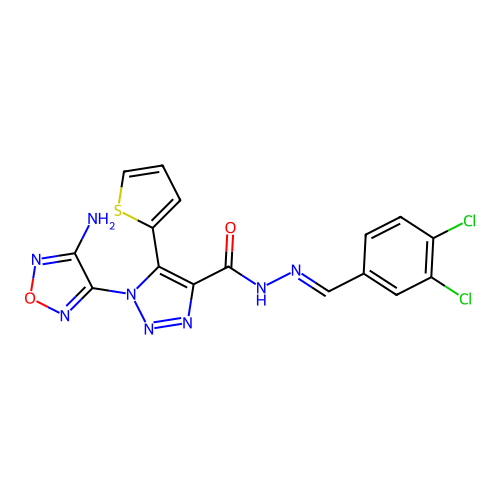 C16H10Cl2N8O2S structure