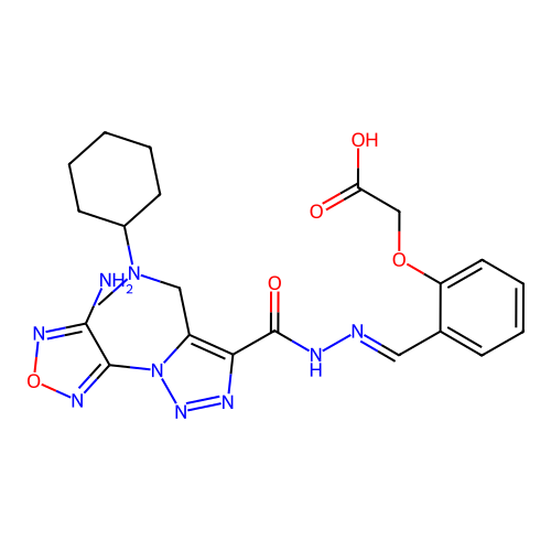 C22H27N9O5 structure