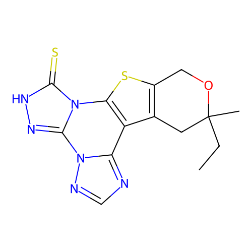 C14H14N6OS2 structure