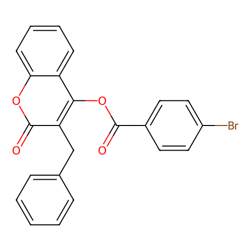 3-benzyl-2-oxo-2H-chromen-4-yl 4-bromobenzoate structure