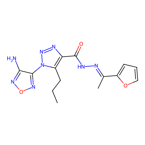 C14H16N8O3 structure