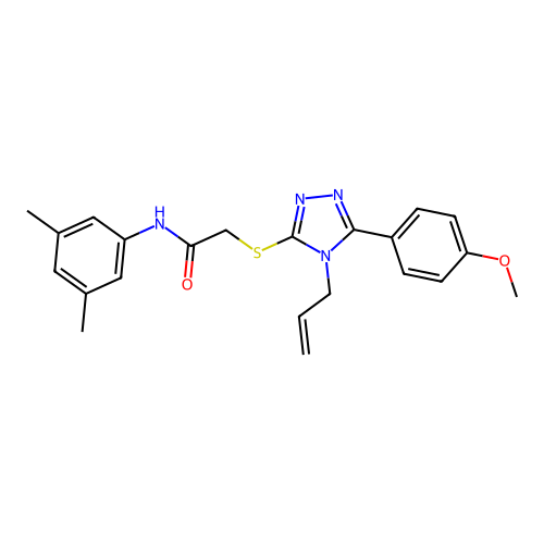 N-(3,5-dimethylphenyl)-2-{[5-(4-methoxyphenyl)-4-(prop-2-en-1-yl)-4H-1,2,4-triazol-3-yl]sulfanyl}acetamide structure