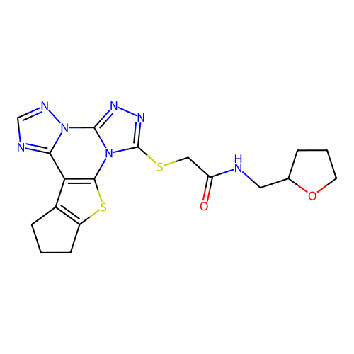 C18H19N7O2S2 structure