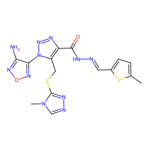 C15H15N11O2S2 structure