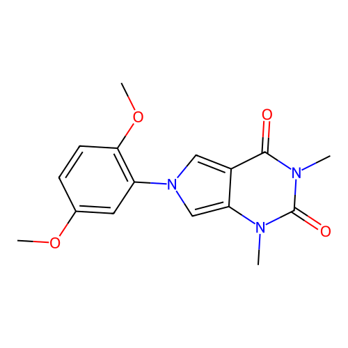 6-(2,5-dimethoxyphenyl)-1,3-dimethyl-1H-pyrrolo[3,4-d]pyrimidine-2,4(3H,6H)-dione structure