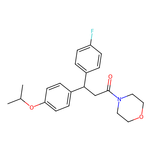 3-(4-Fluorophenyl)-1-(morpholin-4-yl)-3-[4-(propan-2-yloxy)phenyl]propan-1-one structure
