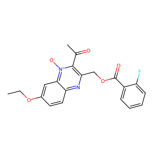 (3-Acetyl-6-ethoxy-4-oxidoquinoxalin-4-ium-2-yl)methyl 2-fluorobenzoate structure