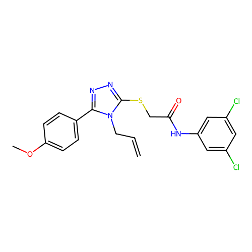 N-(3,5-dichlorophenyl)-2-{[5-(4-methoxyphenyl)-4-(prop-2-en-1-yl)-4H-1,2,4-triazol-3-yl]sulfanyl}acetamide structure