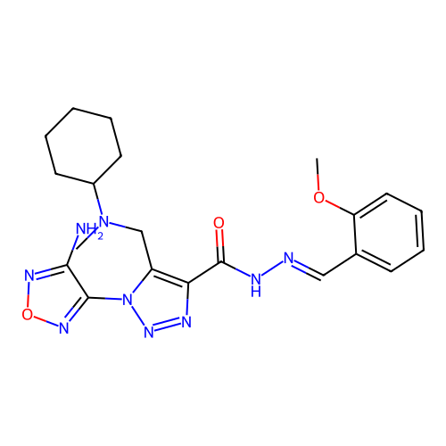 C21H27N9O3 structure