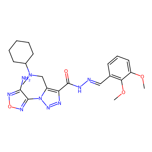 C22H29N9O4 structure