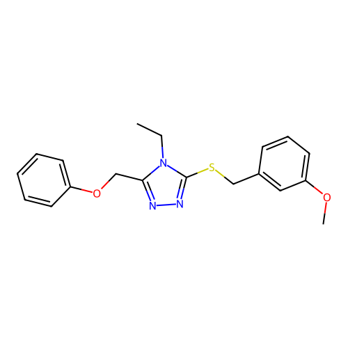 4-ethyl-3-[(3-methoxybenzyl)sulfanyl]-5-(phenoxymethyl)-4H-1,2,4-triazole structure