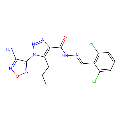C15H14Cl2N8O2 structure