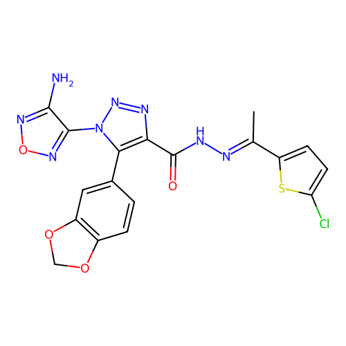 C18H13ClN8O4S structure