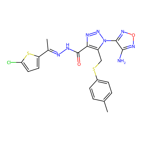 C19H17ClN8O2S2 structure