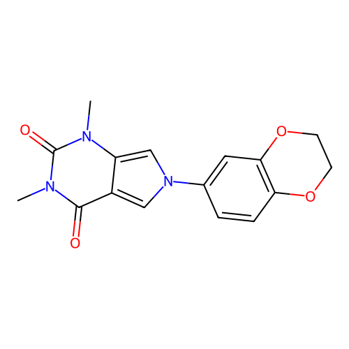 6-(2,3-dihydro-1,4-benzodioxin-6-yl)-1,3-dimethylpyrrolo[3,4-d]pyrimidine-2,4-dione structure