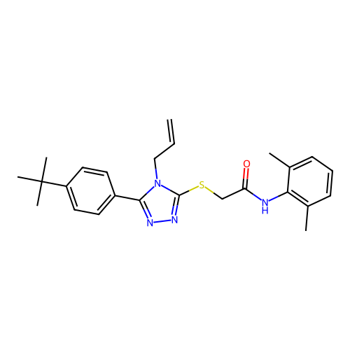2-{[5-(4-tert-butylphenyl)-4-(prop-2-en-1-yl)-4H-1,2,4-triazol-3-yl]sulfanyl}-N-(2,6-dimethylphenyl)acetamide structure