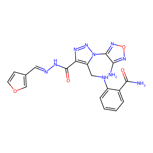 C18H16N10O4 structure