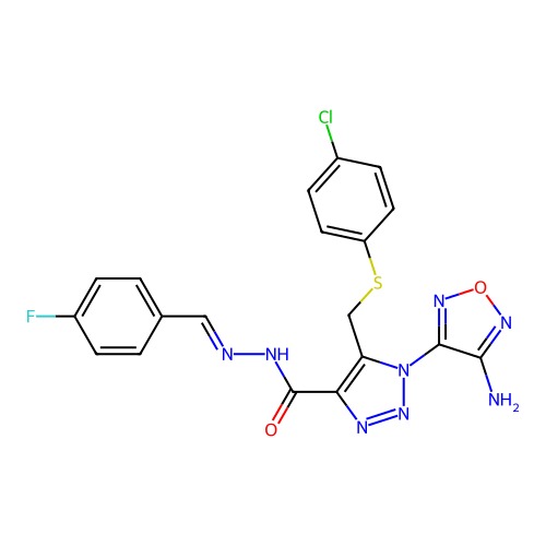 C19H14ClFN8O2S structure