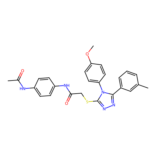 N-(4-acetamidophenyl)-2-((4-(4-methoxyphenyl)-5-(m-tolyl)-4H-1,2,4-triazol-3-yl)thio)acetamide structure