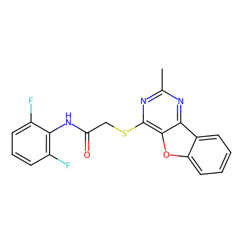 N-(2,6-difluorophenyl)-2-((2-methylbenzofuro[3,2-d]pyrimidin-4-yl)thio)acetamide structure