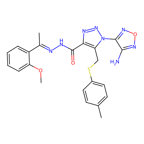 C22H22N8O3S structure