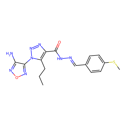 C16H18N8O2S structure