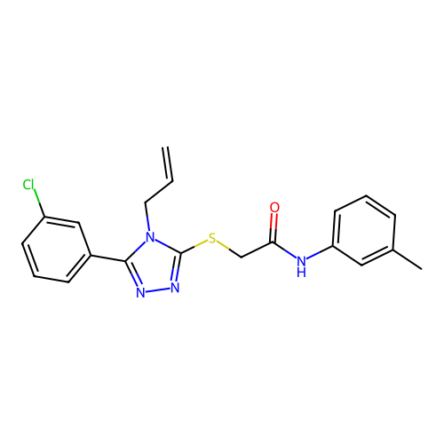 2-{[5-(3-chlorophenyl)-4-(prop-2-en-1-yl)-4H-1,2,4-triazol-3-yl]sulfanyl}-N-(3-methylphenyl)acetamide structure