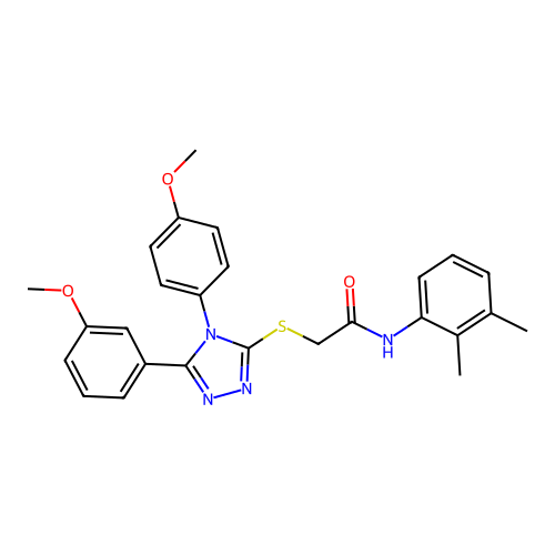 N-(2,3-dimethylphenyl)-2-{[5-(3-methoxyphenyl)-4-(4-methoxyphenyl)-4H-1,2,4-triazol-3-yl]sulfanyl}acetamide structure
