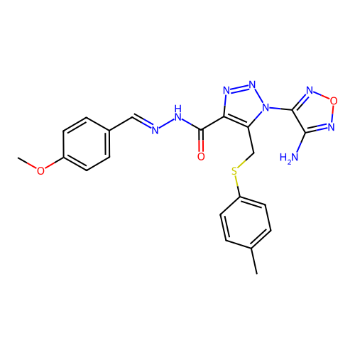 C21H20N8O3S structure