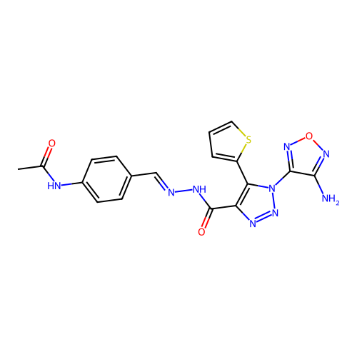 C18H15N9O3S structure