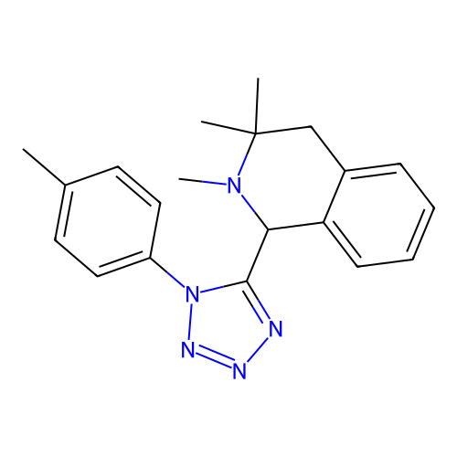 2,3,3-Trimethyl-1-[1-(4-methylphenyl)tetrazol-5-yl]-1,4-dihydroisoquinoline structure