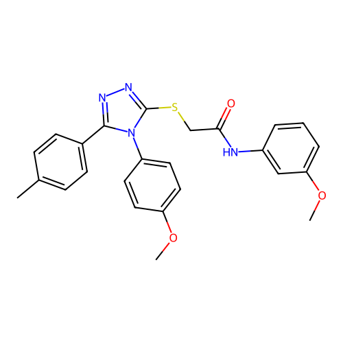 N-(3-methoxyphenyl)-2-{[4-(4-methoxyphenyl)-5-(4-methylphenyl)-4H-1,2,4-triazol-3-yl]sulfanyl}acetamide structure