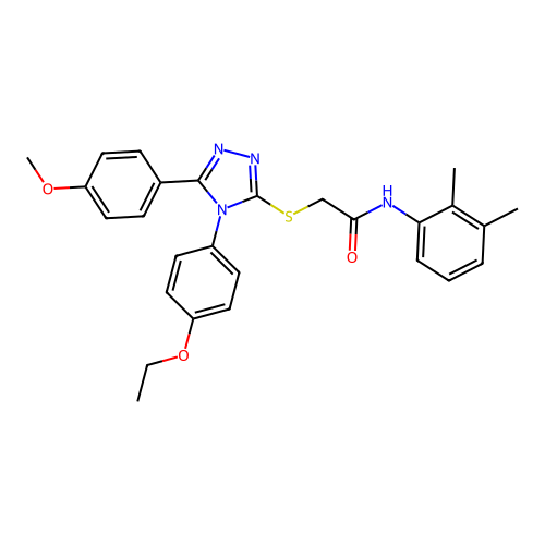 N-(2,3-dimethylphenyl)-2-{[4-(4-ethoxyphenyl)-5-(4-methoxyphenyl)-4H-1,2,4-triazol-3-yl]sulfanyl}acetamide structure