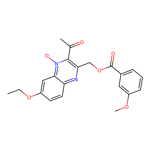 (3-Acetyl-6-ethoxy-4-oxidoquinoxalin-4-ium-2-yl)methyl 3-methoxybenzoate structure