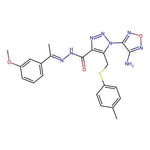 C22H22N8O3S structure
