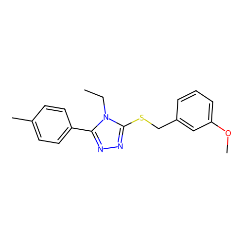 4-ethyl-3-[(3-methoxybenzyl)sulfanyl]-5-(4-methylphenyl)-4H-1,2,4-triazole structure