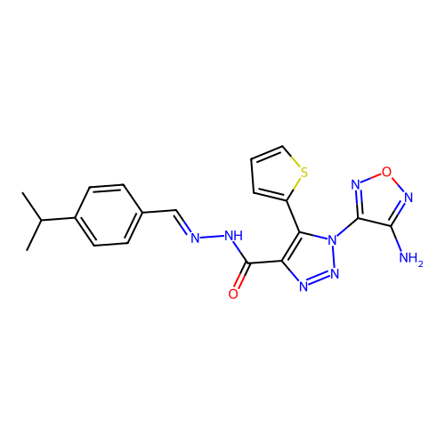 C19H18N8O2S structure