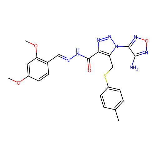 C22H22N8O4S structure
