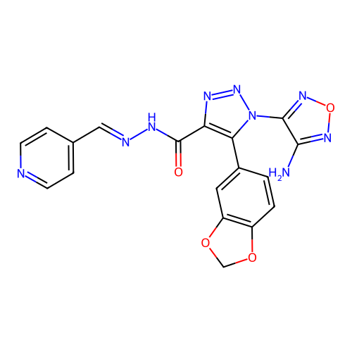 C18H13N9O4 structure
