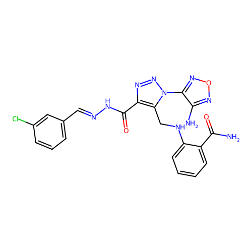C20H17ClN10O3 structure