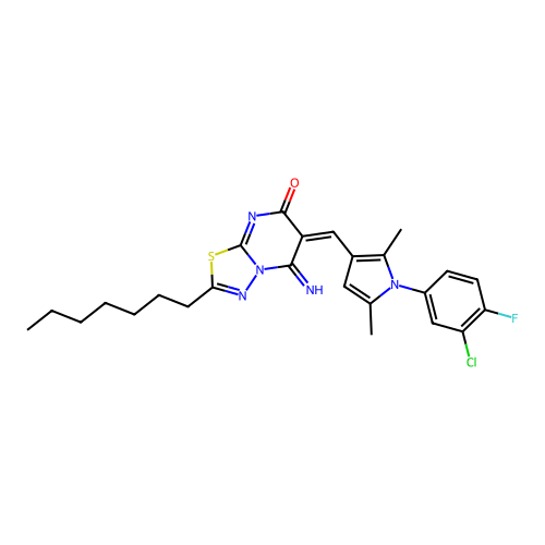 C25H27ClFN5OS structure