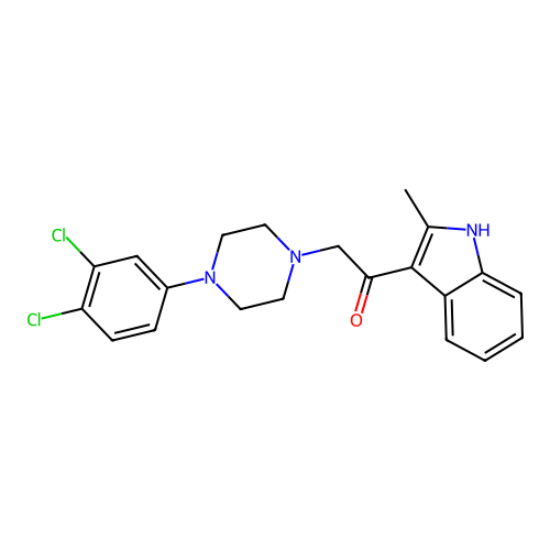 2-[4-(3,4-dichlorophenyl)piperazin-1-yl]-1-(2-methyl-1H-indol-3-yl)ethanone structure