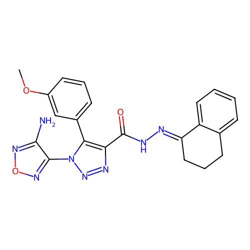 C22H20N8O3 structure