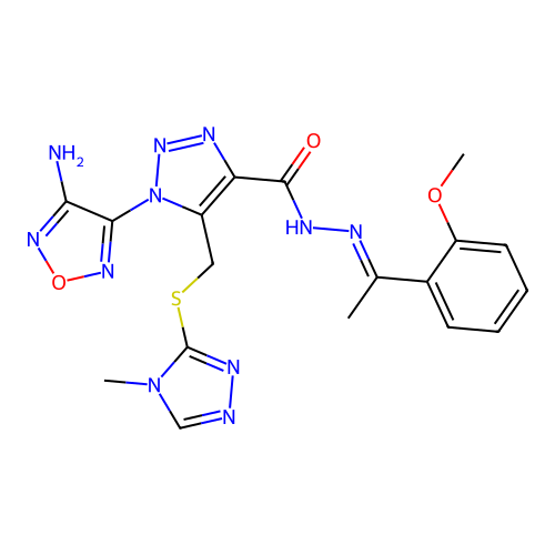 C18H19N11O3S structure
